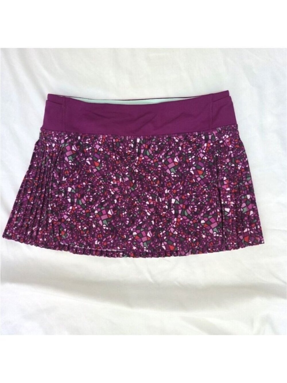 Size 6 • Lululemon Pace Setter Skort Purple Print Tennis Skirt
